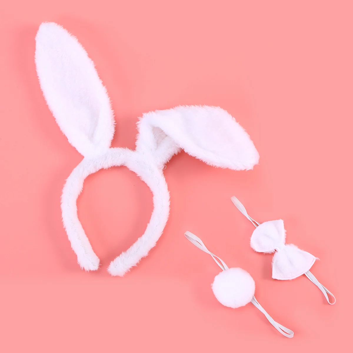 1 set of kids adult rabbit bunny ears headband bow ties tail set party cosplay costume