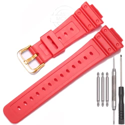 16mm Resin Strap with Pin Buckle - Durable and Stylish Band Bracelet - 16mm (Red G)