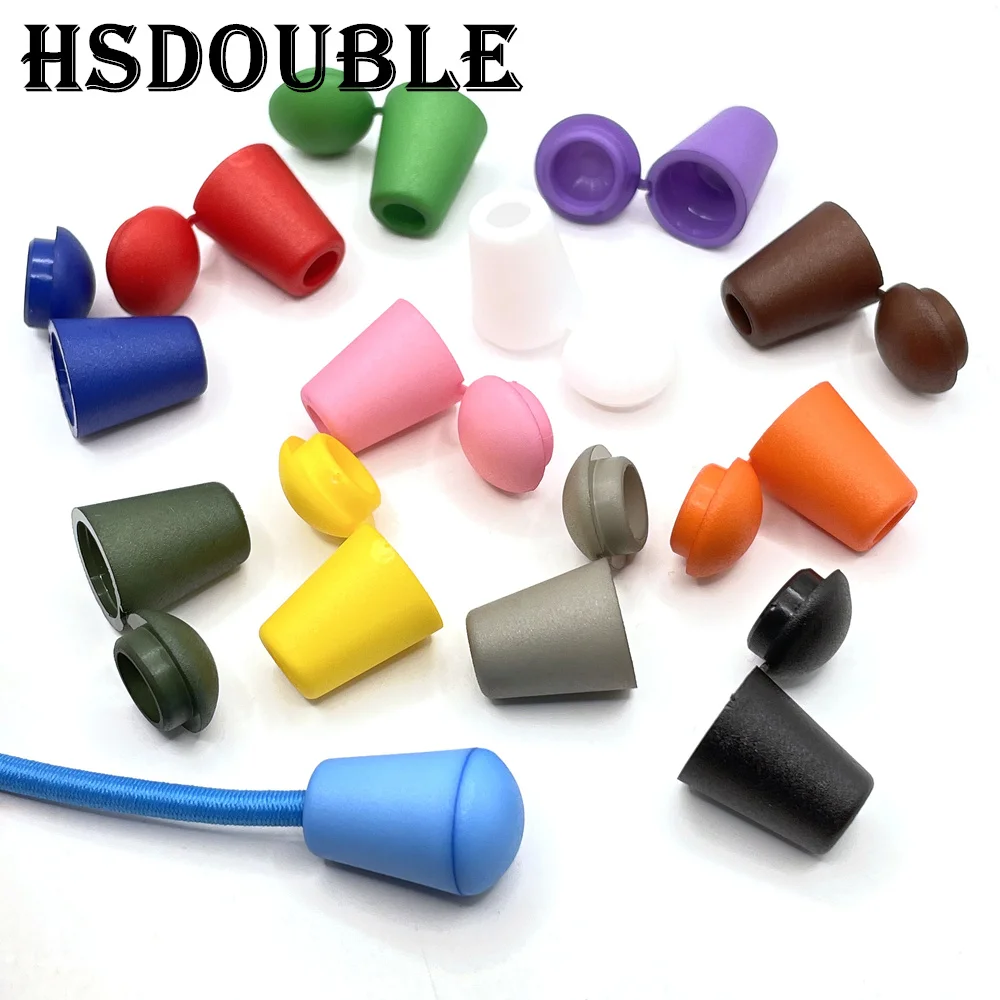 Cord Stopper 50Pcs Colorful Plastic For Paracord Clothes Bag