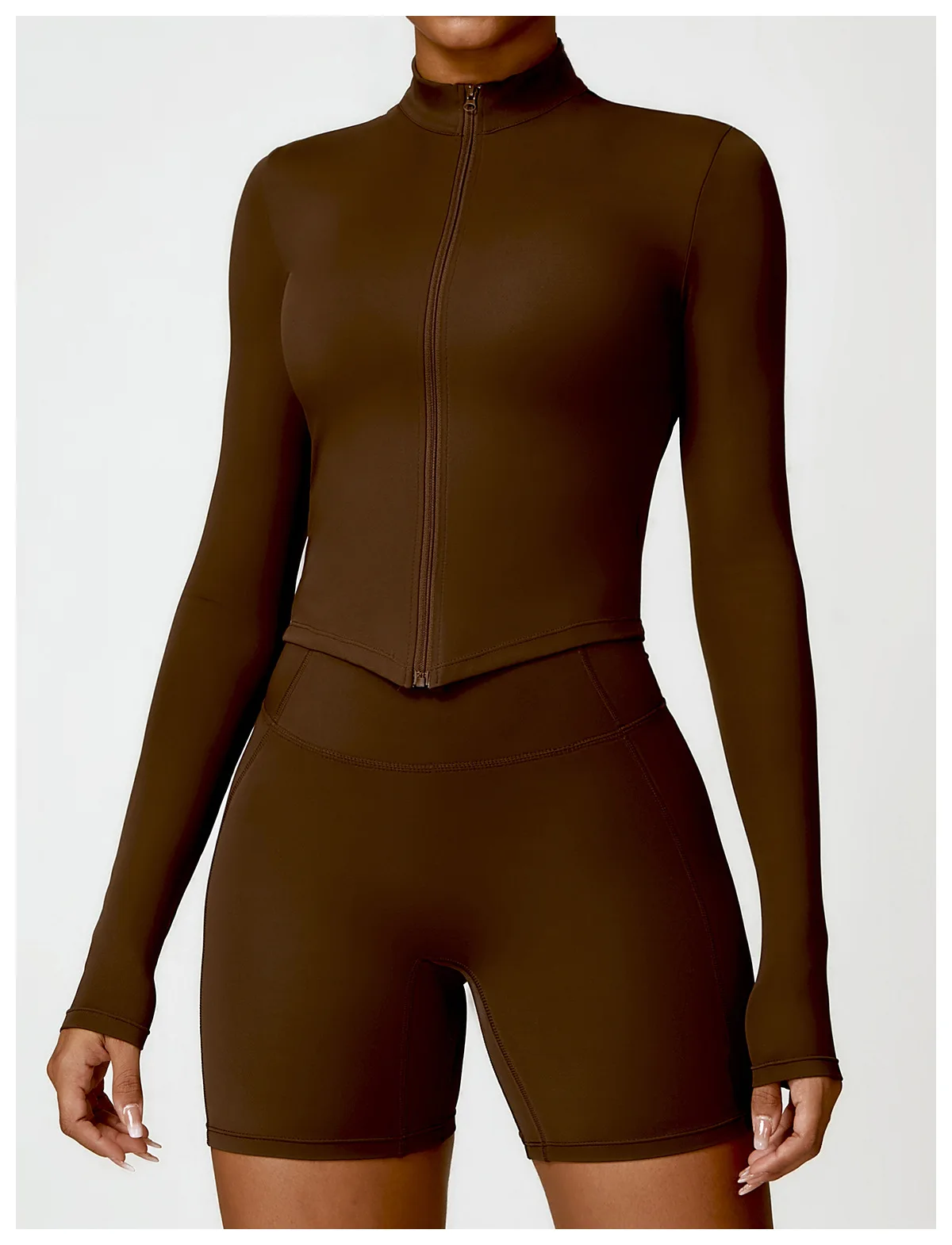 Женский спортивный рукав на молнии, пальто для фитнеса, женская одежда ...