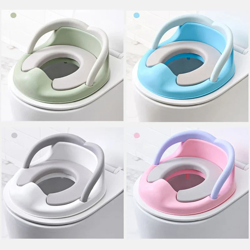 Baby Potty Mat Training Seat for Kids Boys Girls Toddlers Toilet Seat for Baby with Cushion Handle and Backrest Toilet Trainer 4