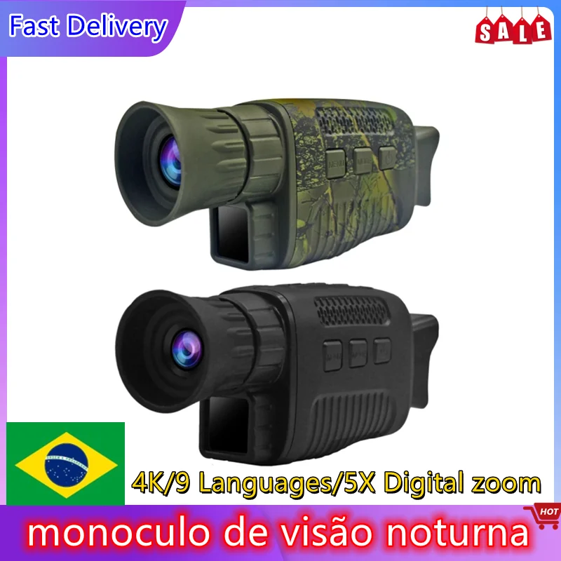 NV1000 4K Monocular Night Vision 200M Visao Noturna Infrared Monocular