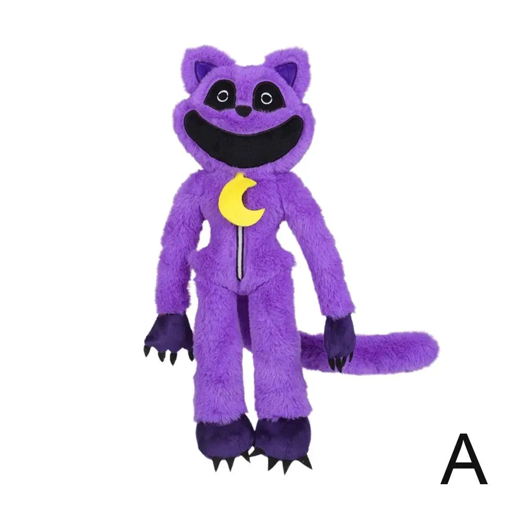 thumbnail image 1 of Terror Purple Cat Plush Toy With Big Mouth Smile Doll Cartoon Stuffe Toy Home Decoration Gift 2 Model, 1 of 5