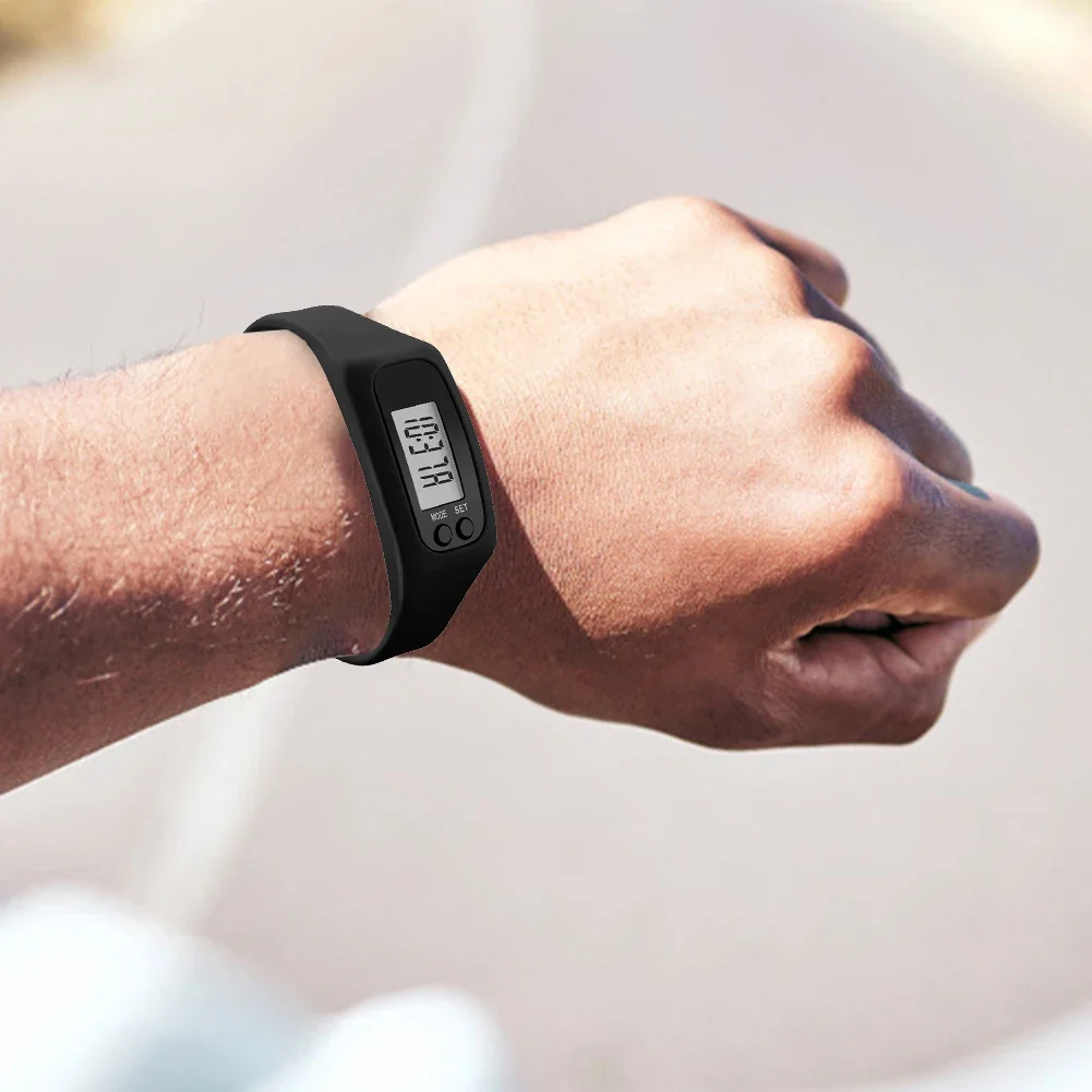 LCD Silicone Fitness Pedometer Band 4