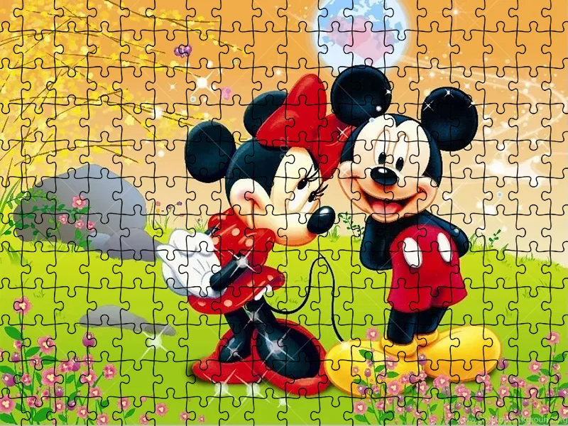 Disney-rompecabezas de Mickey Minnie Mouse para niños, juguetes educativos interesantes de madera para aprender, para niños, 300 - AliExpress