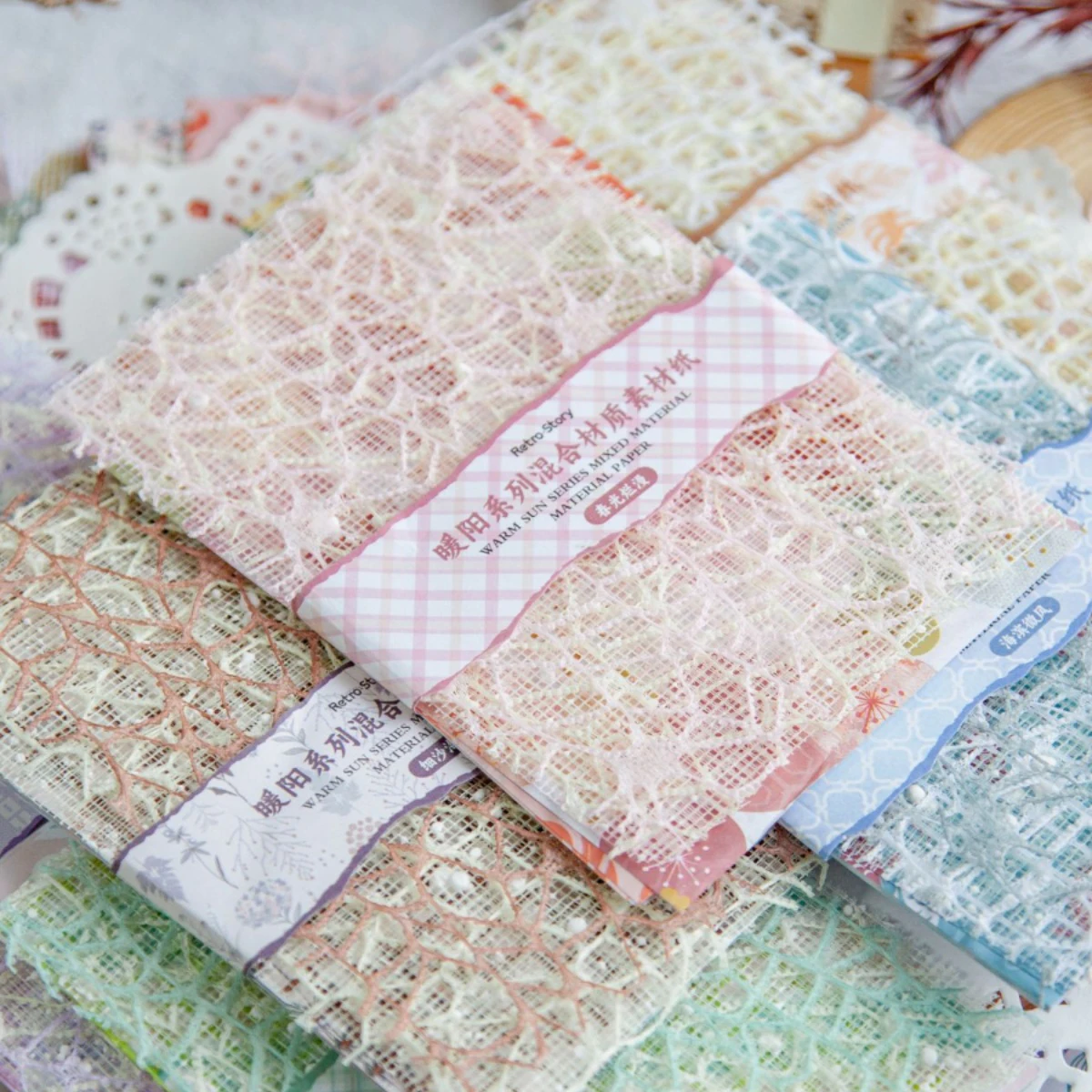 

22 Sheets Warm Sunshine Series Literary Floral Material Paper Creative DIY Journal Collage Decor Scrapbooking Stationery