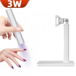 NEW Mini Flashlight Nail Dryer UV Light Lamp For Gel Polish Manicure USB UV LED Nail Lamp With Stand Home Phototherapy Tools