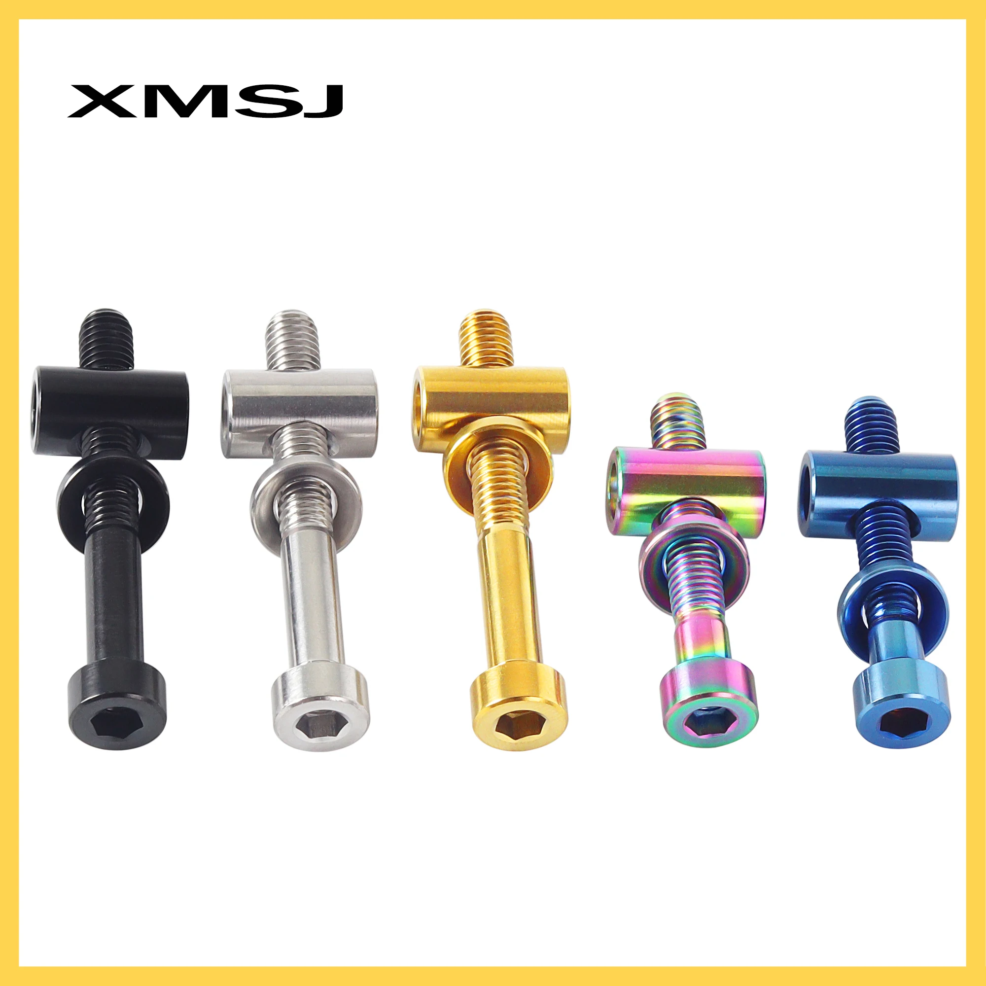 XMSJ 자전거 시트 포스트 고정 볼트 M5 x 30 40mm TC4 티타늄 MTB 도로 자전거 시트 포스트 안장 고정 나사 시트로드 고정 볼트