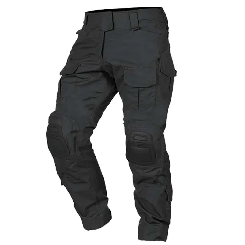Pantalon tactique pêche camouflage respirant imperméable avec genouillères intégrées pour hommes