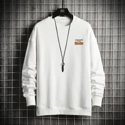 3 Styles!2023 Autumn Round Neck Sweater Men's Large Korean Loose Long Sleeve Coats Sweatshirts