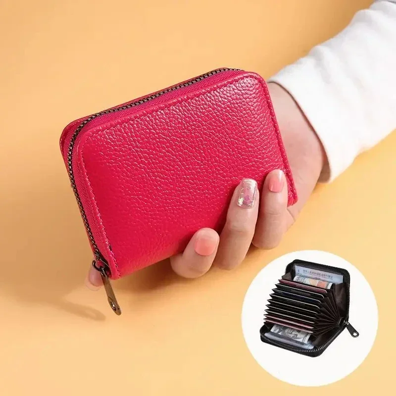 Multi Slot Card Holder Vintage Small Wallet Women Men