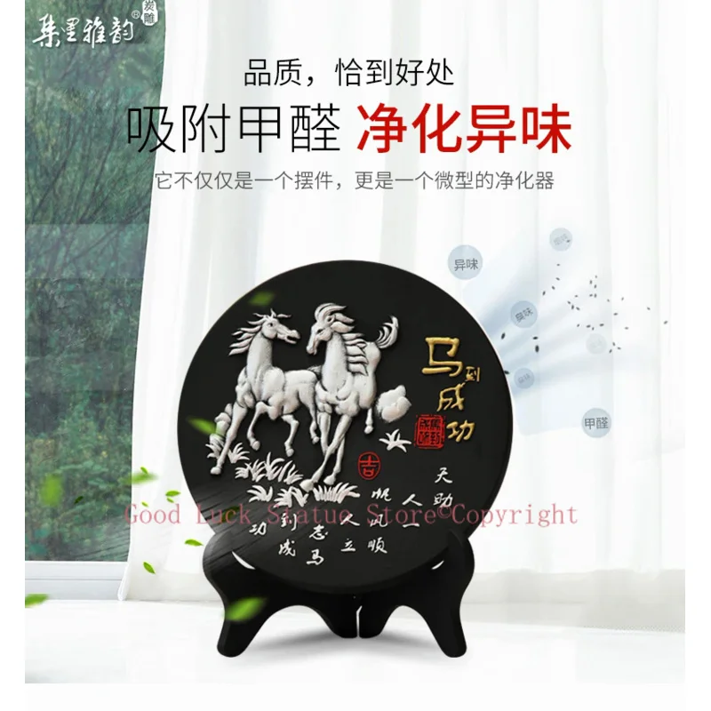 

China Leader National gift- HOME office Comapny TOP decoration thriving business efficacious Mascot FENG SHUI HORSE ART Ornament