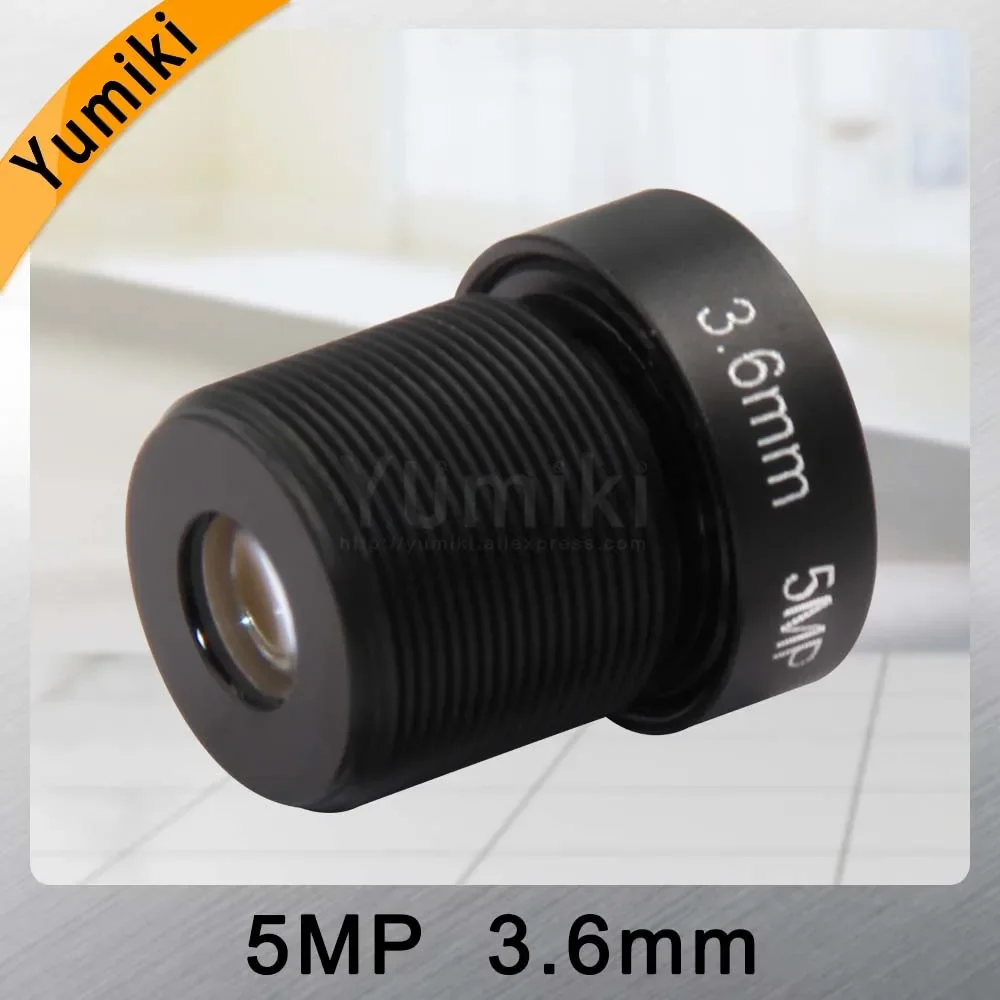 Camera Lens Yumiki 5.0Megpixel M12 MTV 3.6mm 5MP HD CCTV Camera Lens IR HD Security Camera Lens Fixed Iris