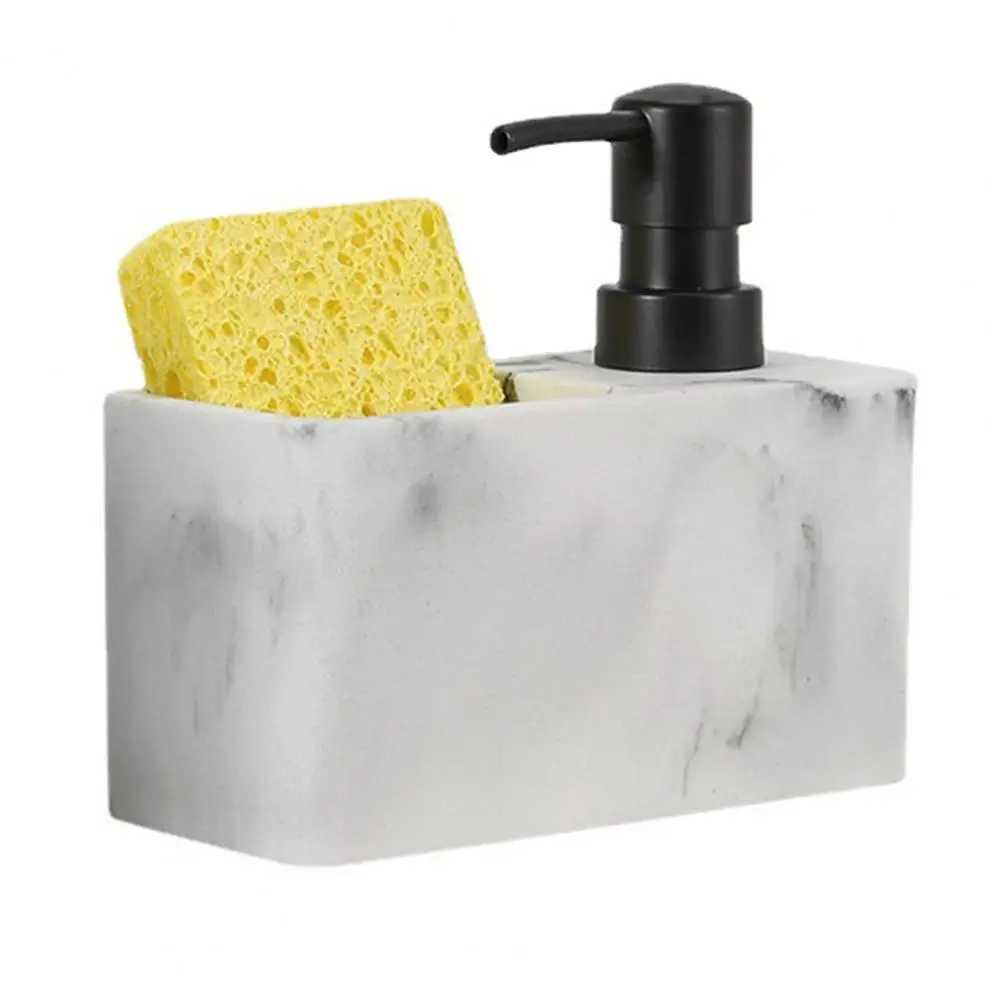 

Liqwump with Sponge Storage Box Surface Kitchen Soap Dispenser with Capacity Pump Leakproof Storage Compartment Sponge for Sink