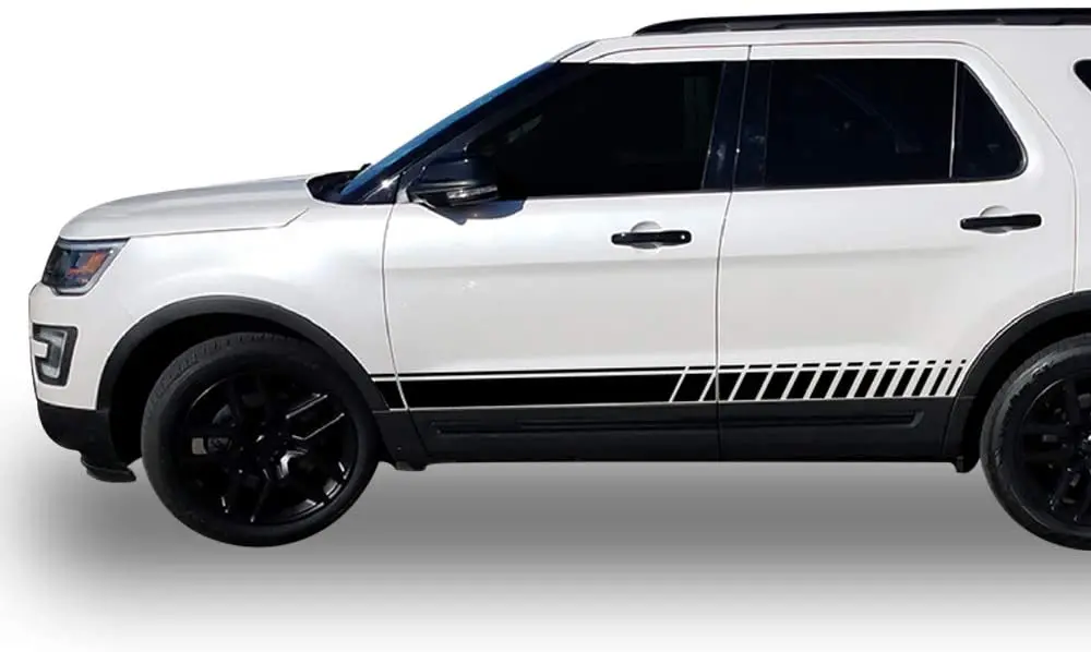 

2 шт., виниловые полосы для Ford Explorer 20112017 (черный)
