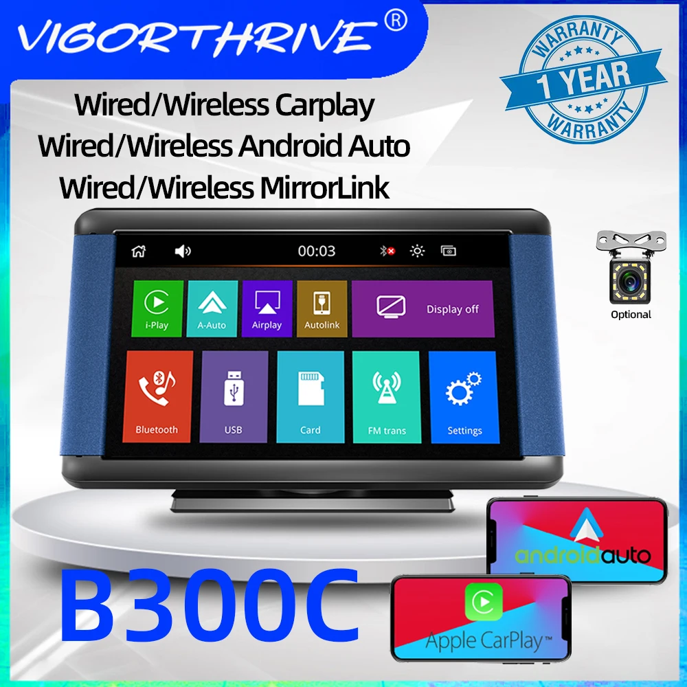 

Car Multimedia MP5 Player Wired/Wireless Android Auto CarPlay 7 Inch Rear View Function Wired/Wireless Screen Casting Bluetooth