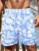 Men's Palm Leaf Tropical Plants Shorts Swimming Trunks Board Shorts Fashion Streetwear Pocket Drawstring Shorts Men's Underwear 3