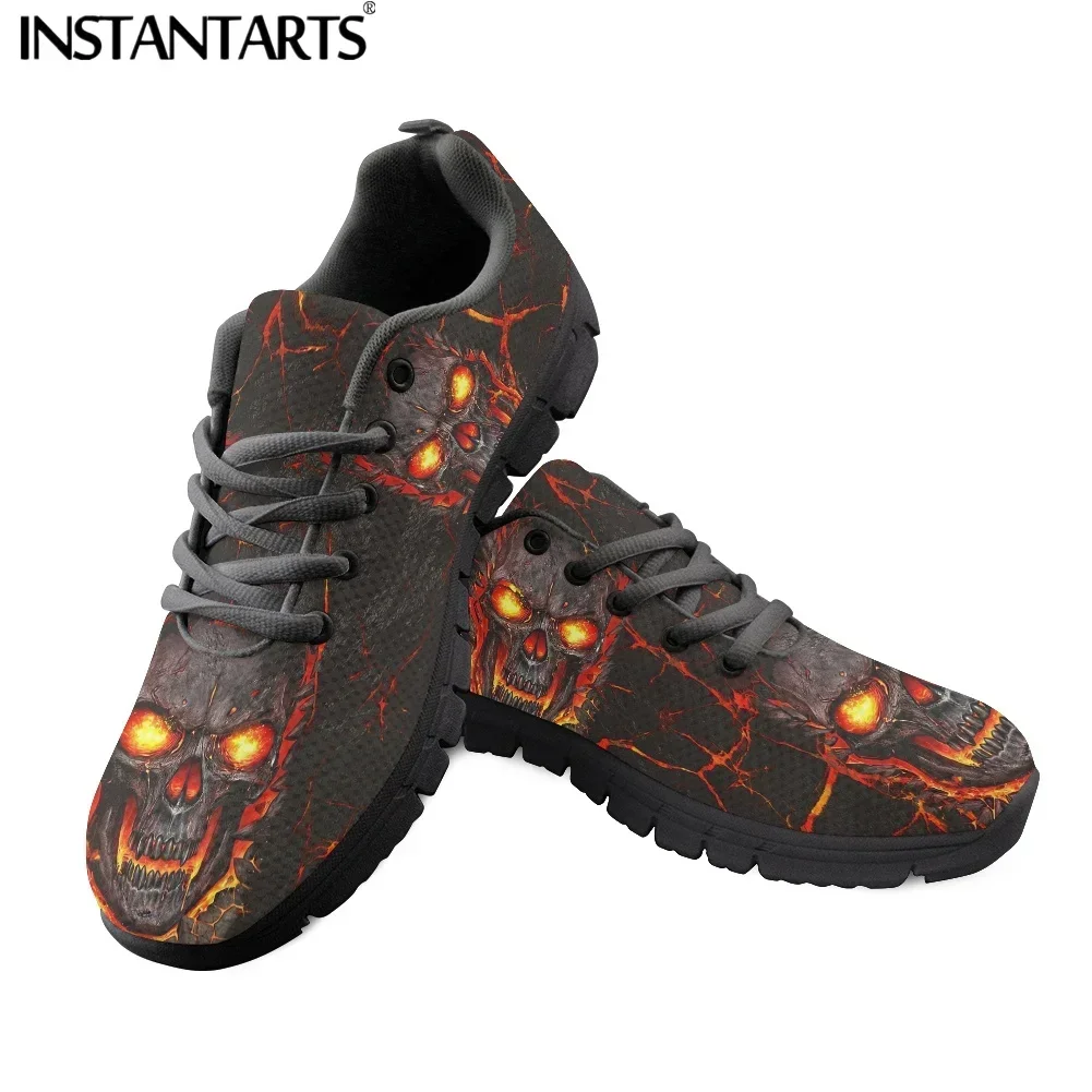 Shoes For Women Lava Skull 3D Print Autumn Breathable Flats Shoes Female Sneakers Casual Zapatillas Chaussure Femme