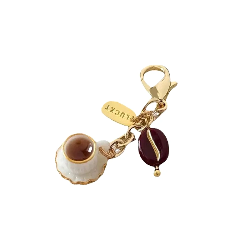 Kreative einzigartige Donut Brot Kaffee Telefon Charm Strap Anhänger Lanyard simulierte Lebensmittel Spielzeug Schlüsselbund Tasche Zubehör Geschenk – Detail 8