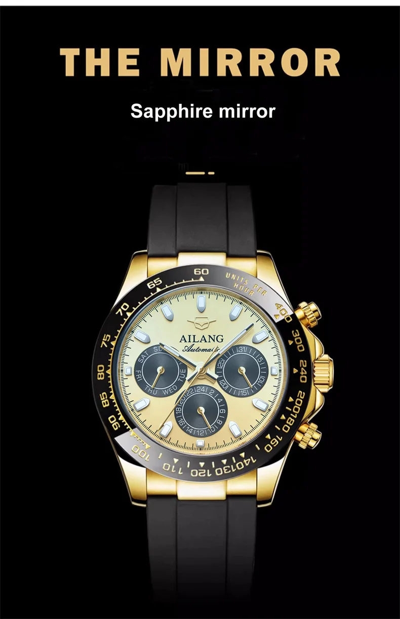 AILANG Brand 2023 Nuovi orologi meccanici da uomo alla moda con cinturino in silicone sportivo, impermeabile, luminoso, orologio da polso automatico di lusso_voghion.com