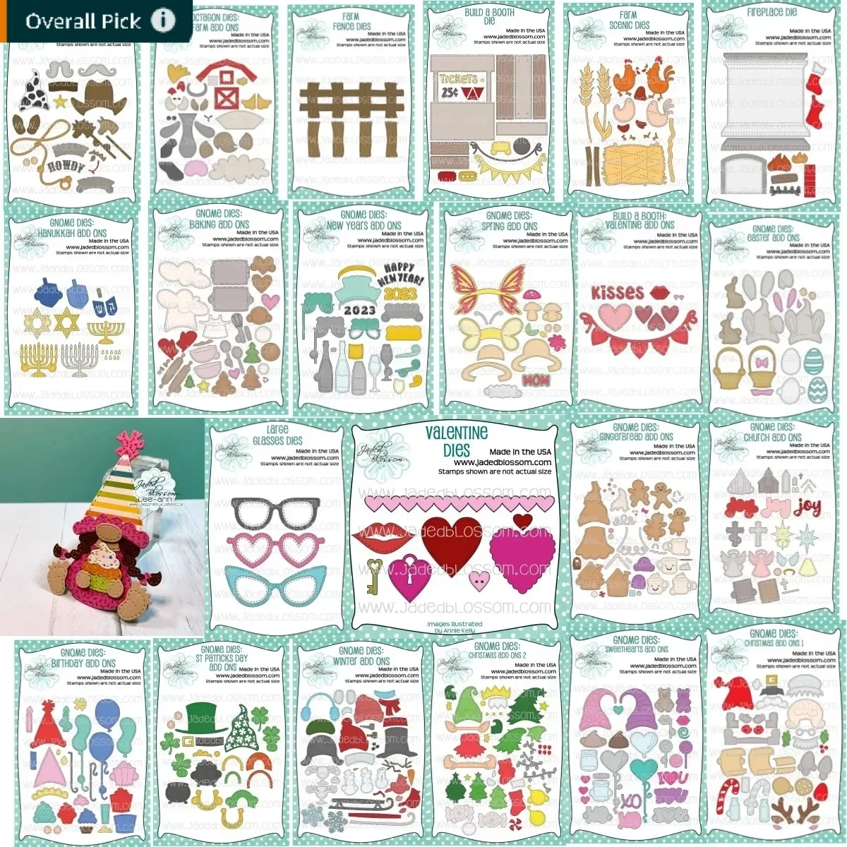 

Farm Gnome Hearts New Metal Cutting Dies DIY Scrapbooking Paper Craft Handmade Album Card Punch Embossing Template