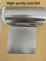 ฟอยล์เหล็กความบริสุทธิ์สูง FE 99.9% กว้าง 100 มม./200 มม.ยาว 1 ม.แผ่นเหล็ก 100x100 มม.ฟอยล์โลหะบริสุทธิ์สำหรับห้องปฏิบัติการอิเล็กทรอนิกส์ใช้ 2