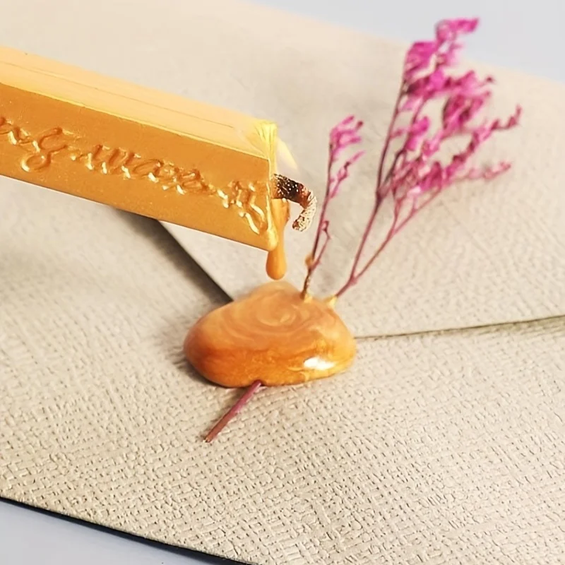 1 antique seal wax stick with wick for stamp letters vintage wax seals, various colors Christmas gifts