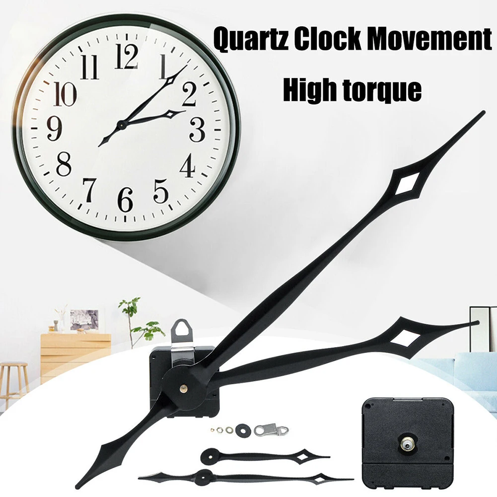 Quartz Clock Movement Kit Accessories Large High Torque Motor Mechanism Silent Replacement Wall Clock Movement Parts Set Plastic