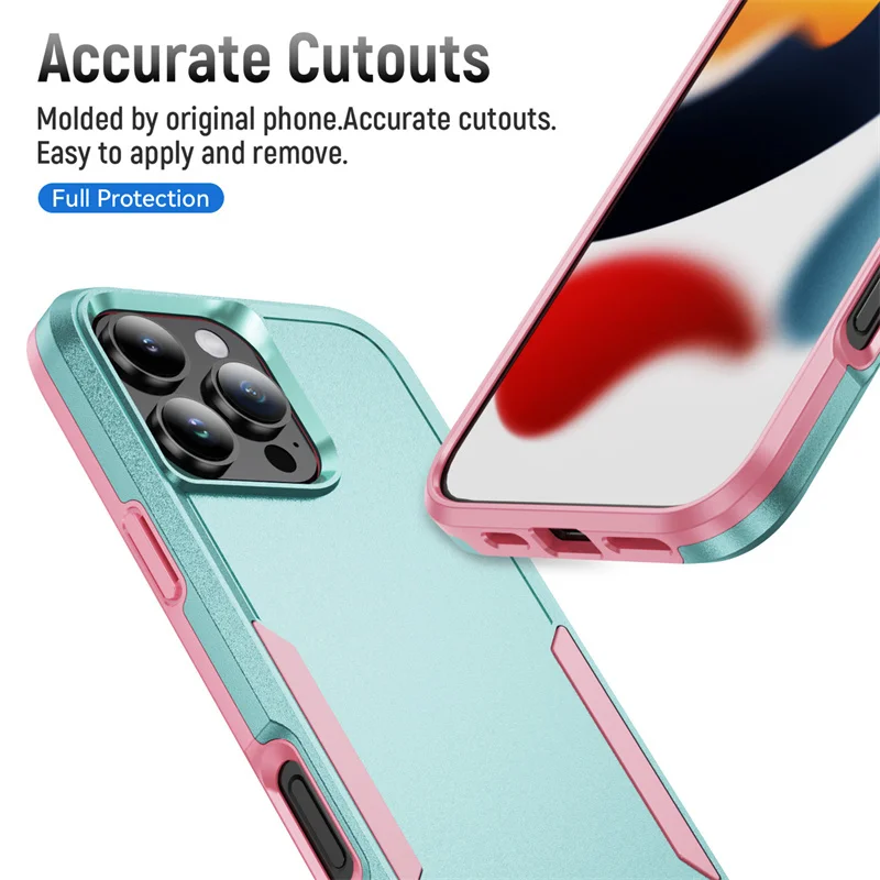 Durable Armor Shockproof Protective Phone Case – Heavy Duty Hard PC + TPU Back Cover