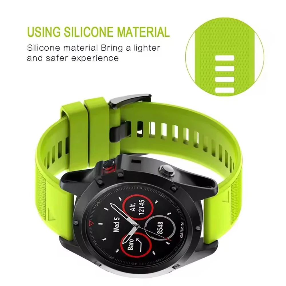 Versatile Quick Fit Silicone Watch Strap, 22mm & 26mm - Premium Replacement Bracelet