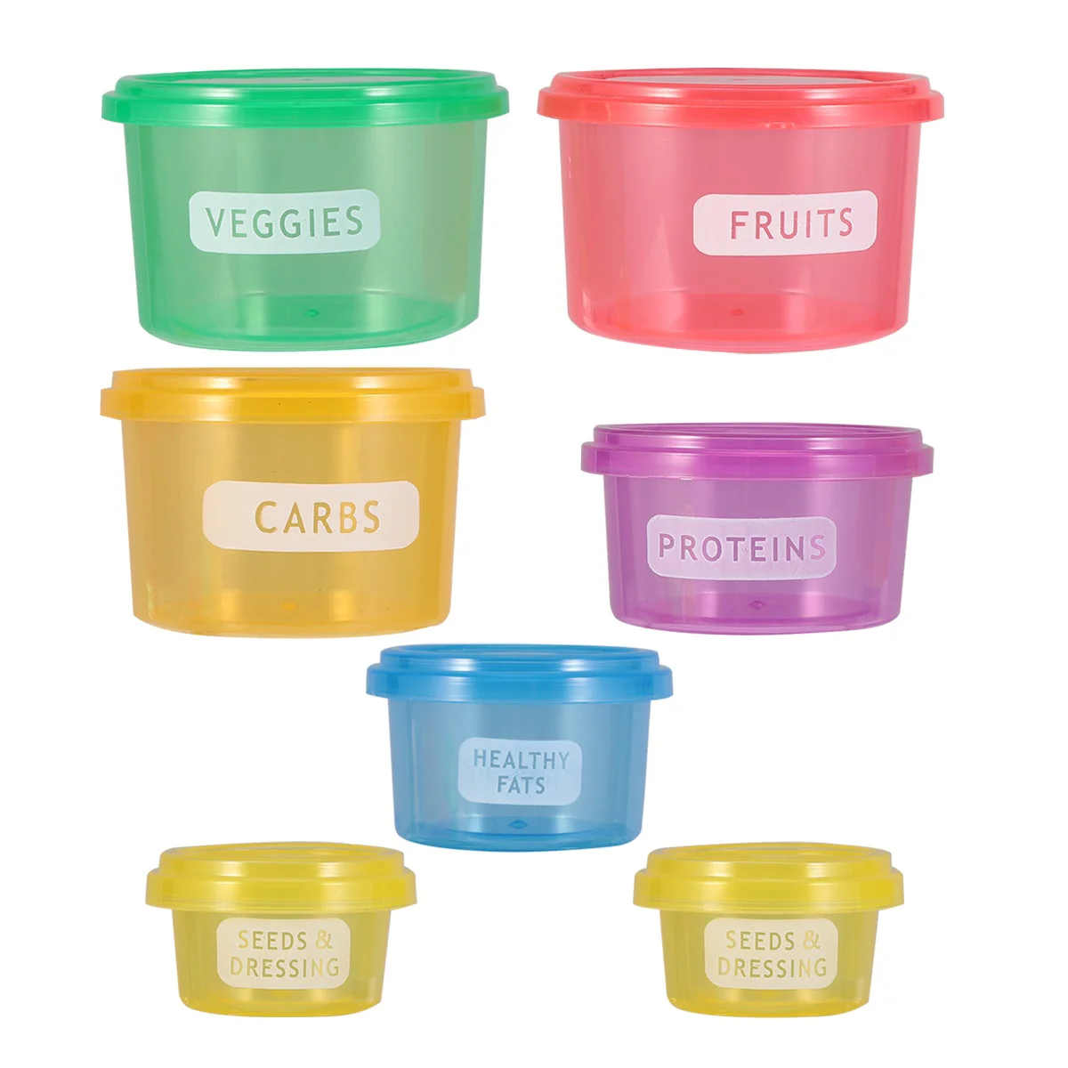 

7 Storage Containers with Lids Keep Fruits Vegetables Meal Prep Baked Goods Snacks Fresher Containers Freezer Cups
