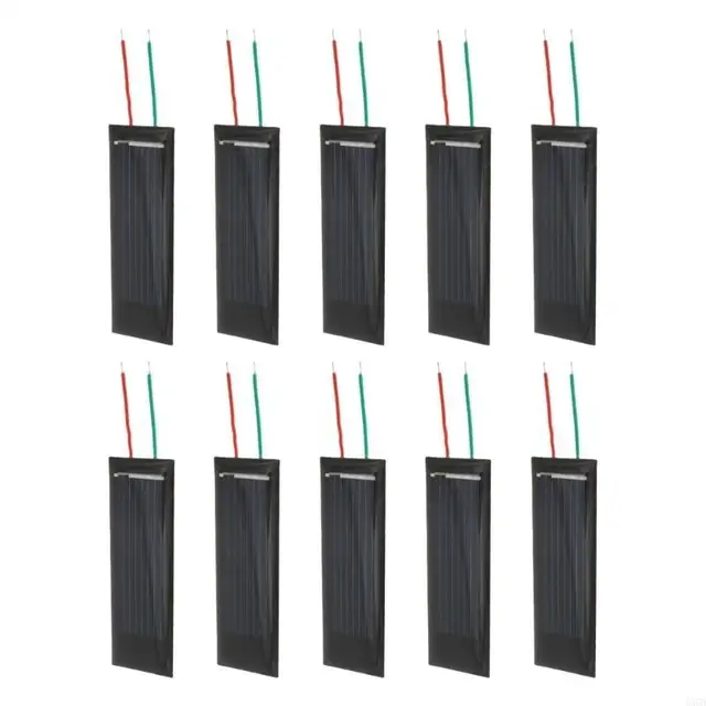 0.5V 130MA Solar Panel with Wire Dripping Glues Plate Solar Epoxy Panel Polysilicon Board Solar Systems Module Enduring 2