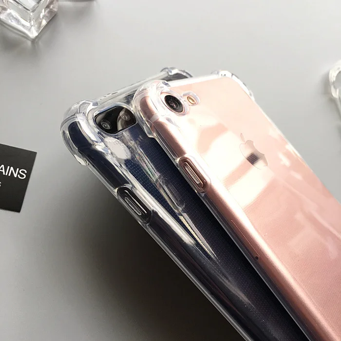 coque souple transparente en tpu pour iphone 5 5s 6s 6 7 8 plus x xr xs 11 12 13 14 pro max se 2020, étui de protection transparent anti coup et anti chute