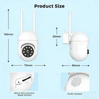 Caméra de surveillance IP sans fil Wifi 8MP PTZ avec zoom 4X, suivi, audio bidirectionnel, vision nocturne couleur HD, application V360PRO 6