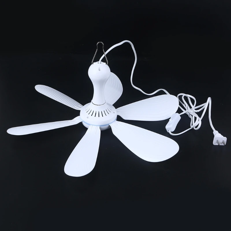 AC 220V 20W 6 Leaves 16.5" Ceiling Fan One Gear mini Fan bedroom fan with 180cm Cable and Power Switch Dropshipping