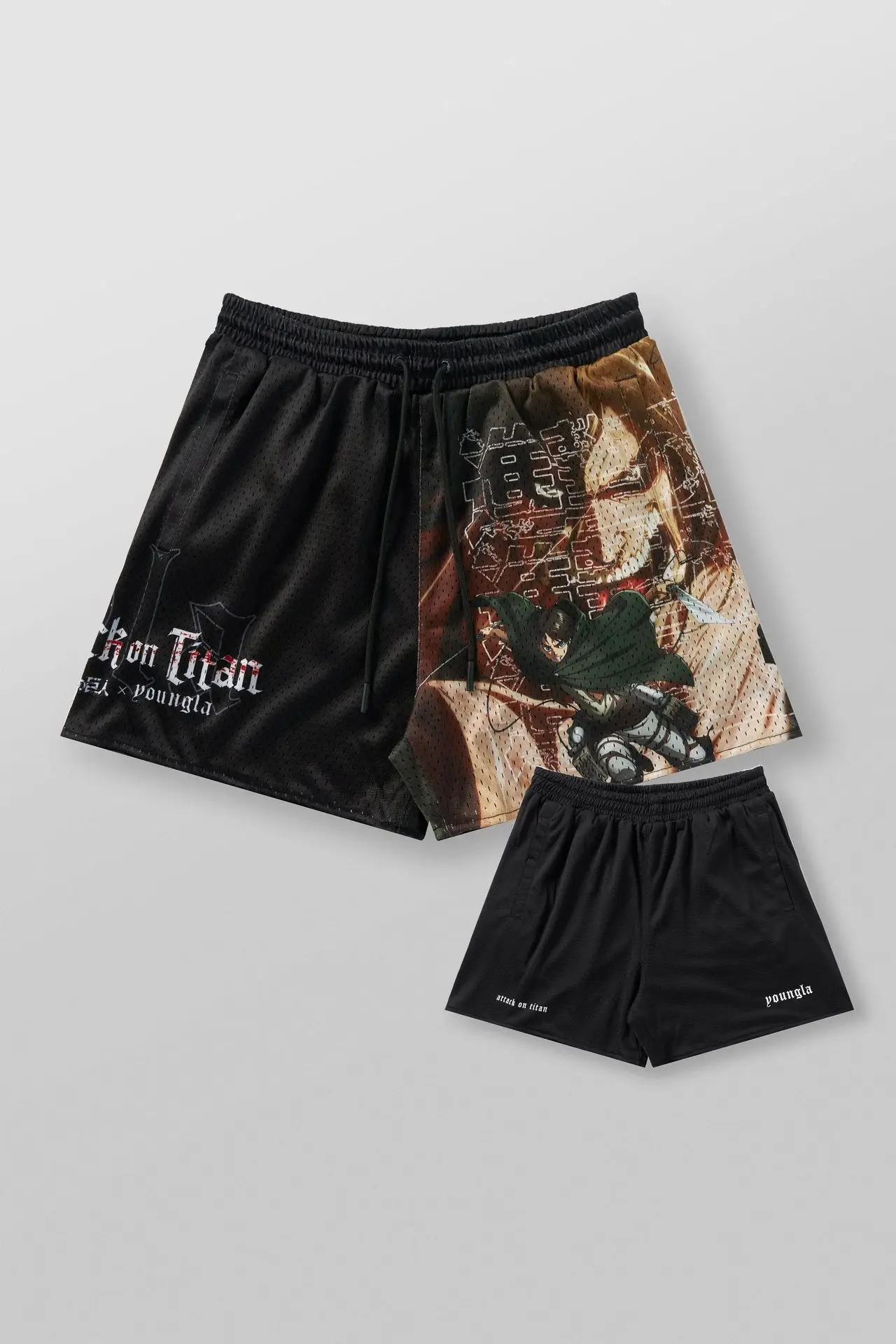 2024YAAmerican men's casual shorts spring and summer new mesh quick drying breathable shorts casual beach pants 2