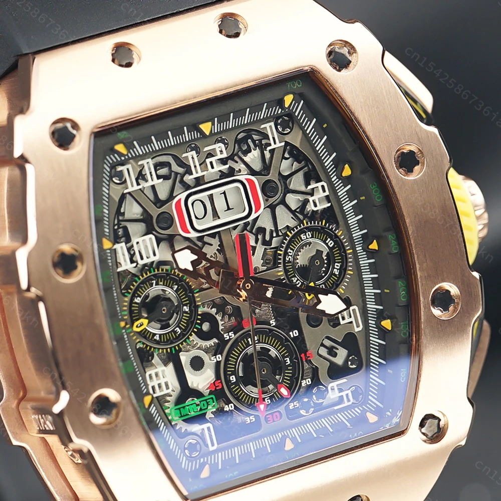 2022 Fashion New Men's Automatic Watch Stainless Steel Material Rubber Strap Sapphire Glass Mirror Casual Sports Waterproof