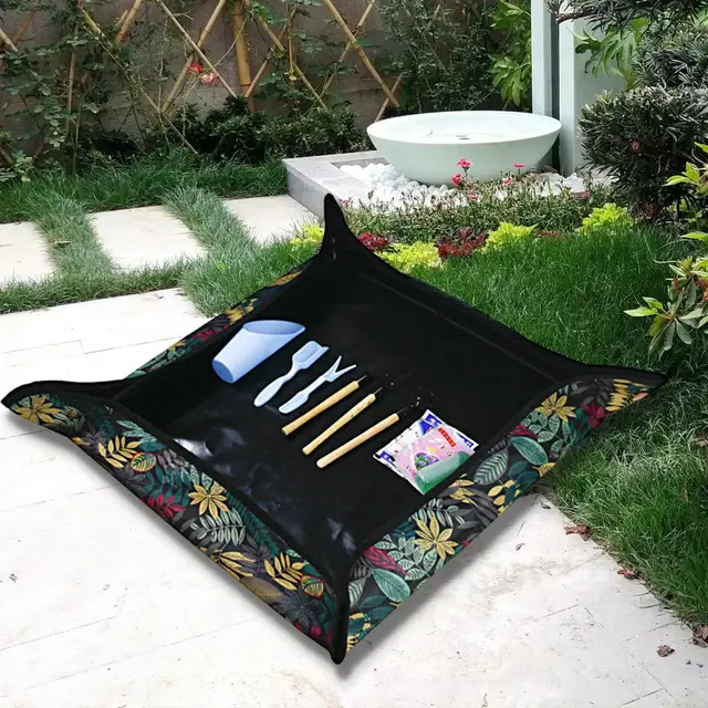 Oxford Ruhával Ültetési Szőnyeg Vízálló Foltokkal Szembeni Átültetése Összecsukható Cserepes Növények Ismétlődő Farmra