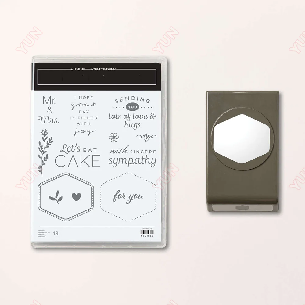 

Metal Cutting Dies Stamps Stencil Set DIY Scrapbook Crafts Decoration Heartfelt Hexagon Bundle Handmade Greeting Cards