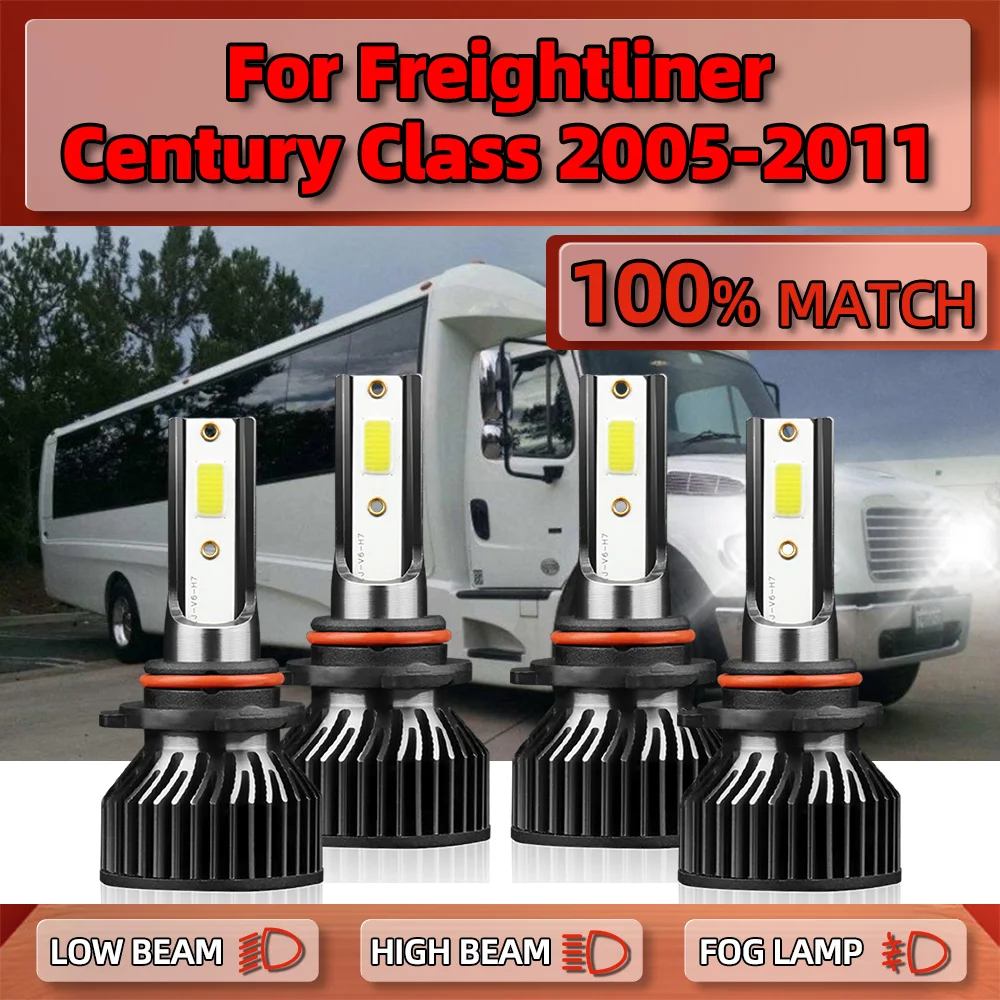 

Canbus Led Headlight Bulbs 240W 40000LM Auto Lamps 12V 6000K Car Lights For Freightliner Century Class 2005-2008 2009 2010 2011