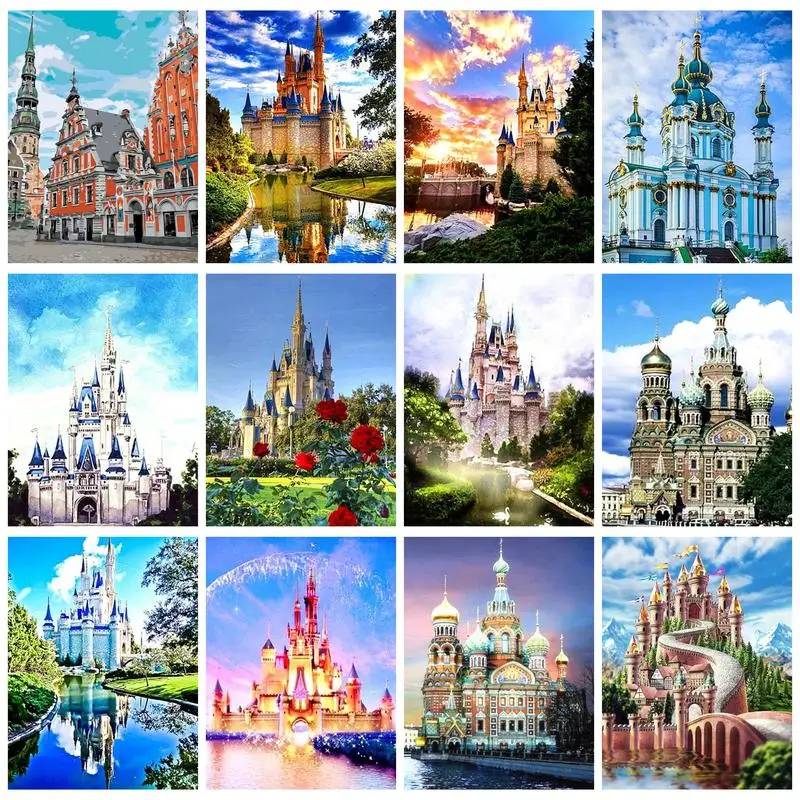 

Набор для рисования по номерам на холсте, с рамкой