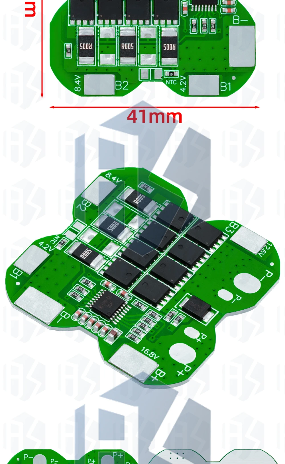 1~10PCS 4S 14,8V/16,8V 15A 20A 8mos BMS PCM Batterieschutzplatine BMS PCM für Lithium 21700 Ternäre Lithium-Batterieplatine – Detail 7