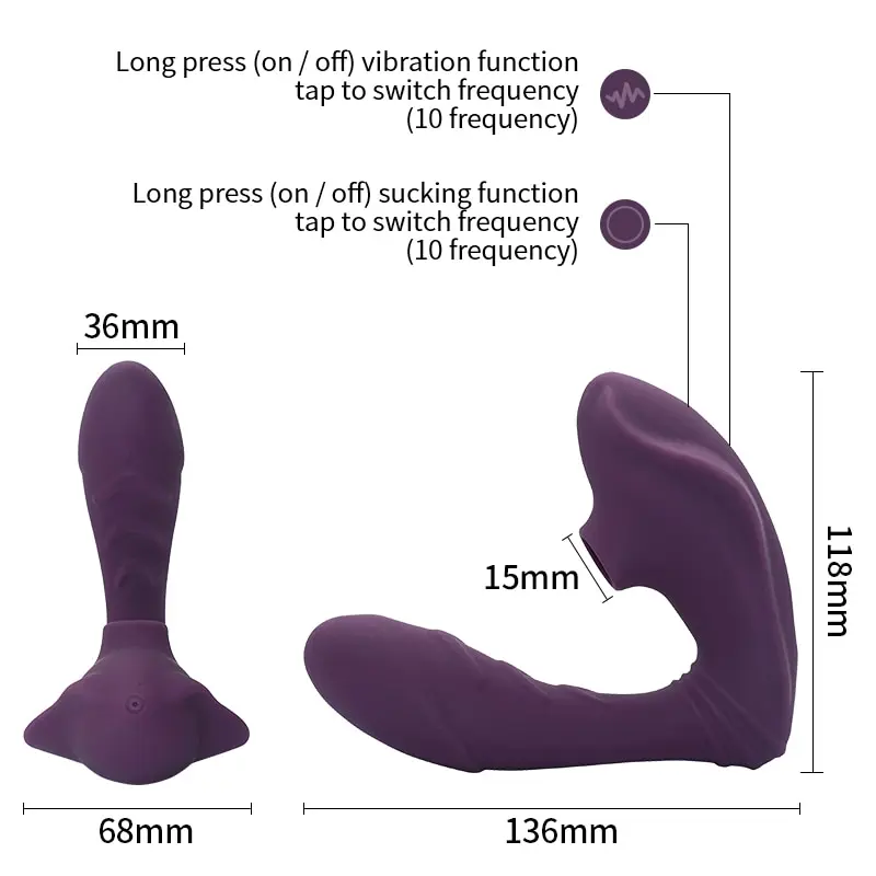 Female Sex Toys Vaginal Vibrators Clitoris Vibrator Vagina Sucking Vibrator Vibrating Sucker Oral Sex Suction Clitoris Stimulator Erotic Sex Toy for Women Sexual Wellness