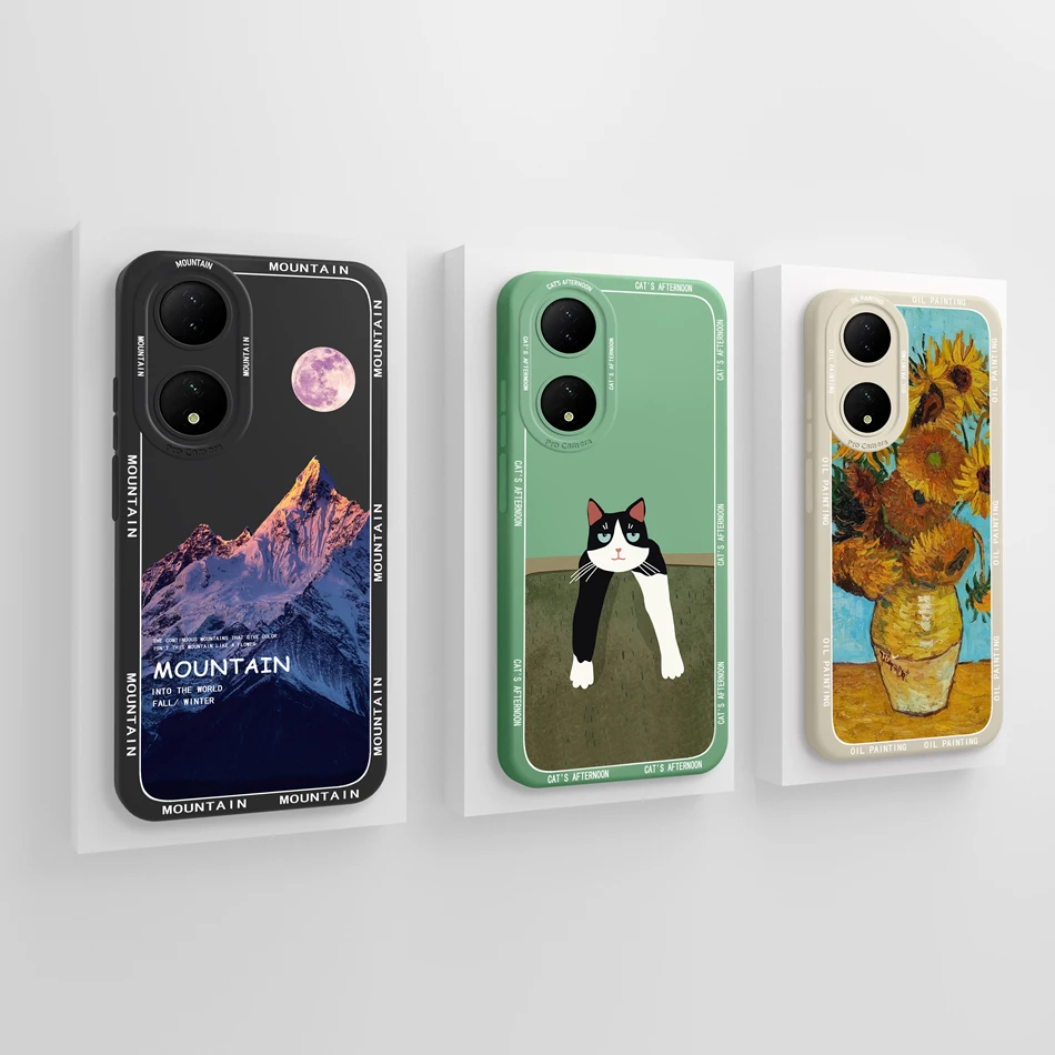 Enhanced Oil Painting Soft Silicone Anti-Drop Full Coverage Phone Case