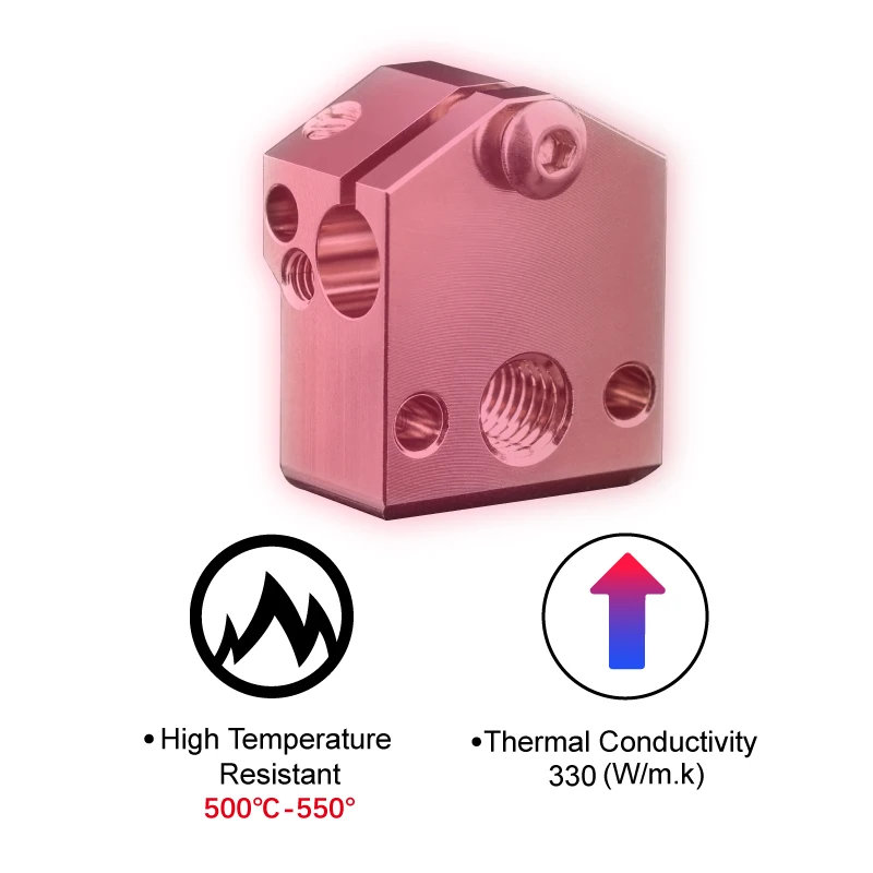 Cobre de Qualidade Superior Mellow-bloco de Aquecedor Louco para Impressora 3d Nf-crazy Hotend para Ender Pro Alfawise nf de - Imagem 6