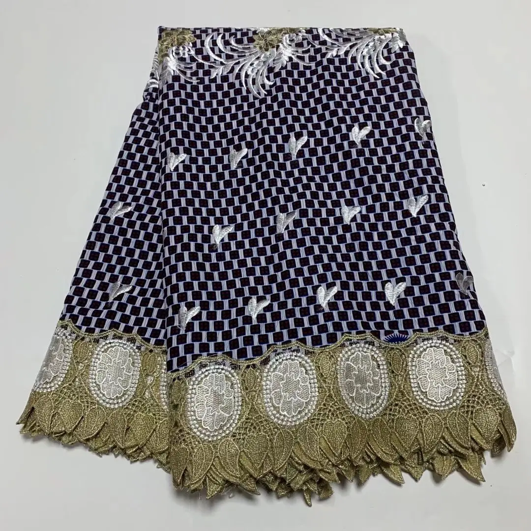 

Latest African Lace Fabric 2022 High Quality African Ankara Wax Fabric Nigerian Lace Guipure Fabric For Wedding Dress h23-21