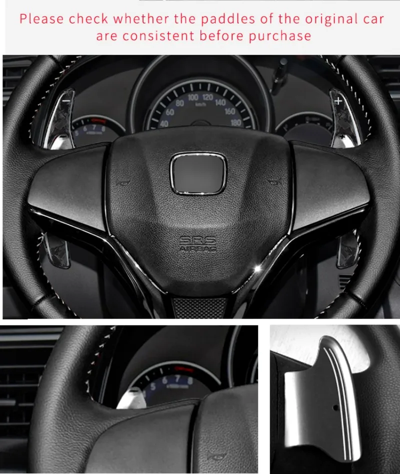 T-carbon Paddle Shift Extension For Honda City GM6 FL Jazz GK5 HRV HR-V 2015-2018 Carbon Fiber Steering Wheel Paddle Shifter