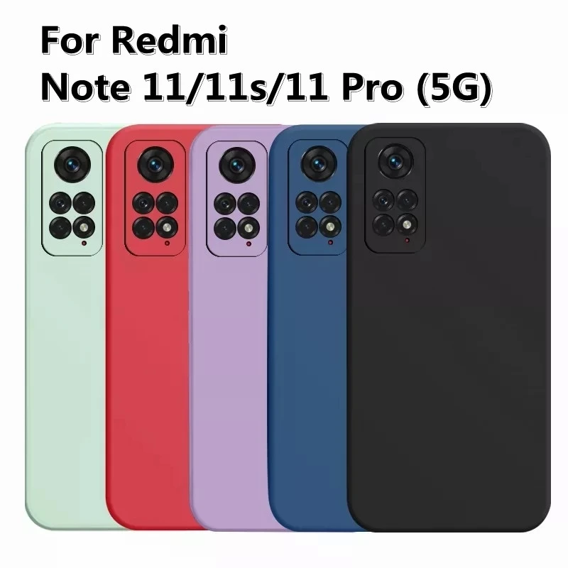 Liquid Silicon Case For Xiaomi Redmi Note 11 Pro 5g 11s Global Phone ...