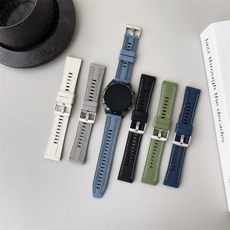 Premium Silicone Nylon Composite Strap - 22mm Bracelet Band