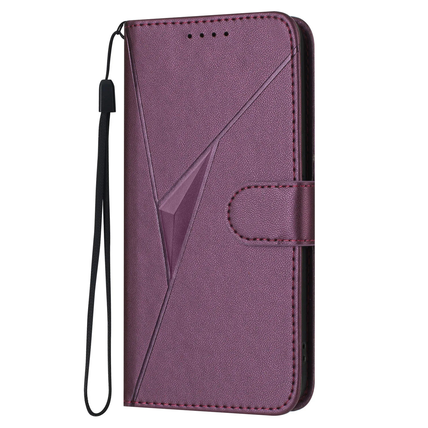Elegant Leather Flip Handbag Case with Multi Card Slots and Wrist Wallet Cover